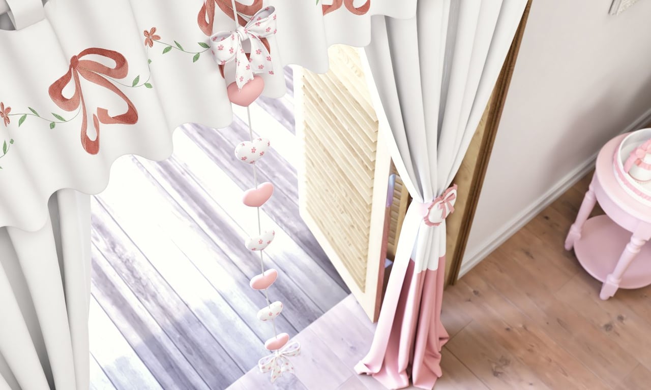 Pêndulos Cortina Sophia Rosé — vista alternativa