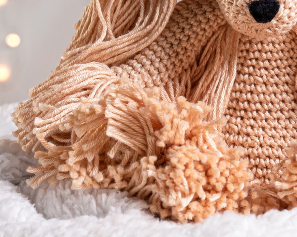 Cachorrinho Amigurumi Galgo Afegão — vista alternativa