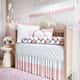 Kit Berço Duas Tranças Menina Princesa Rosa - imagem 2