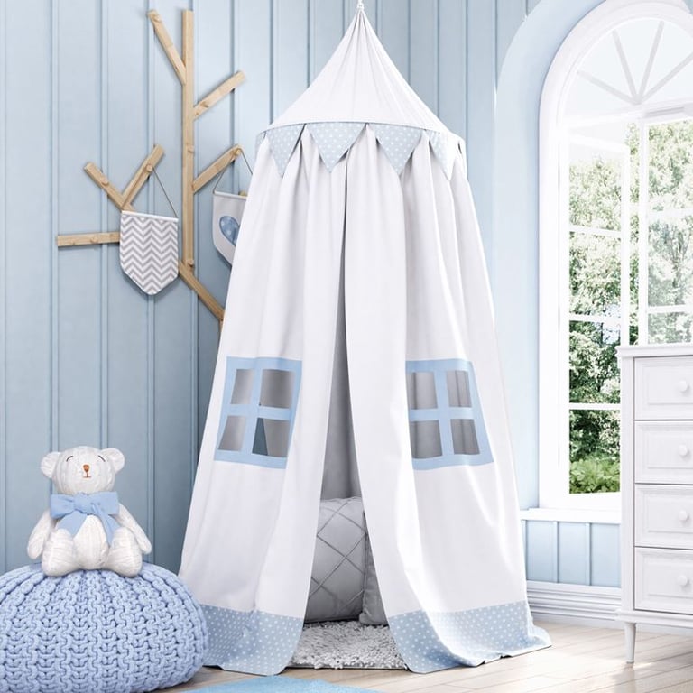 Tenda Dossel Poá Azul 2m