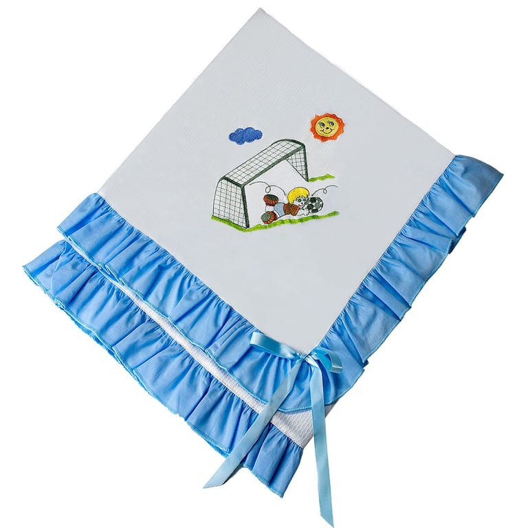 Manta Piquet Gol Azul 80cm