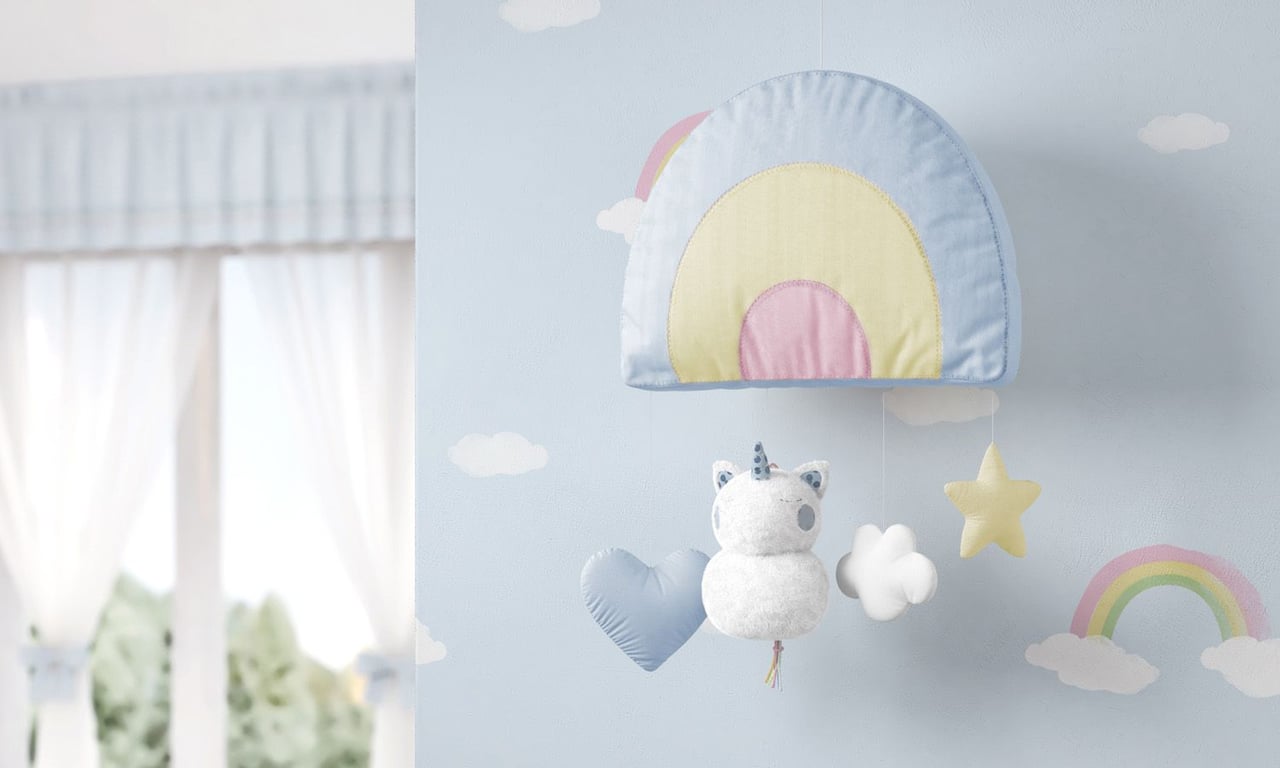 Móbile Arco-Íris Amiguinhas Unicórnio — vista alternativa