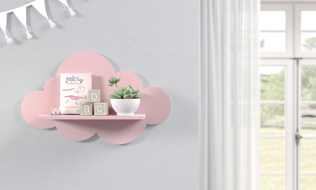Prateleira Nuvem Rosa M