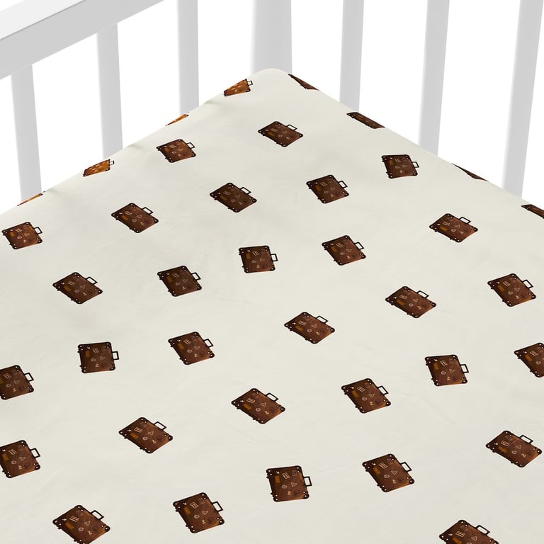 Lençol Berço com Elástico Mala de Viagem