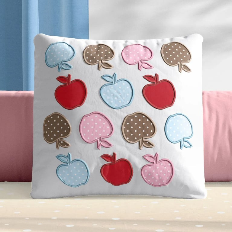 Almofada Quadrada Maçãs Coloridas