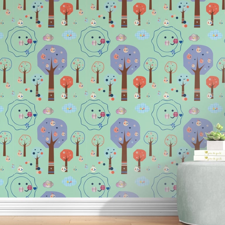 Papel de Parede Sol na Floresta Abstrata 3M