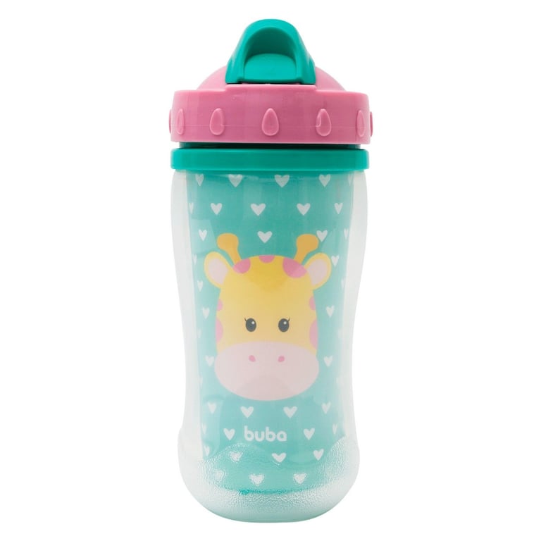 Copo Infantil Parede Dupla Animal Fun Girafa