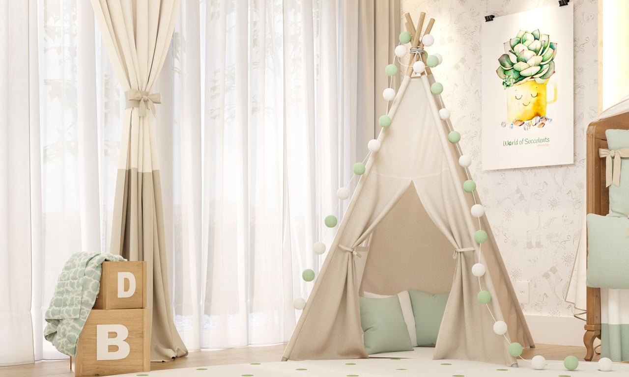 Varal de Cama Bolinhas Verde 3m — vista alternativa