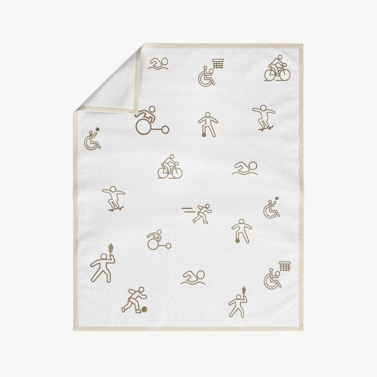 Manta Tricot Esportes Bege 1M