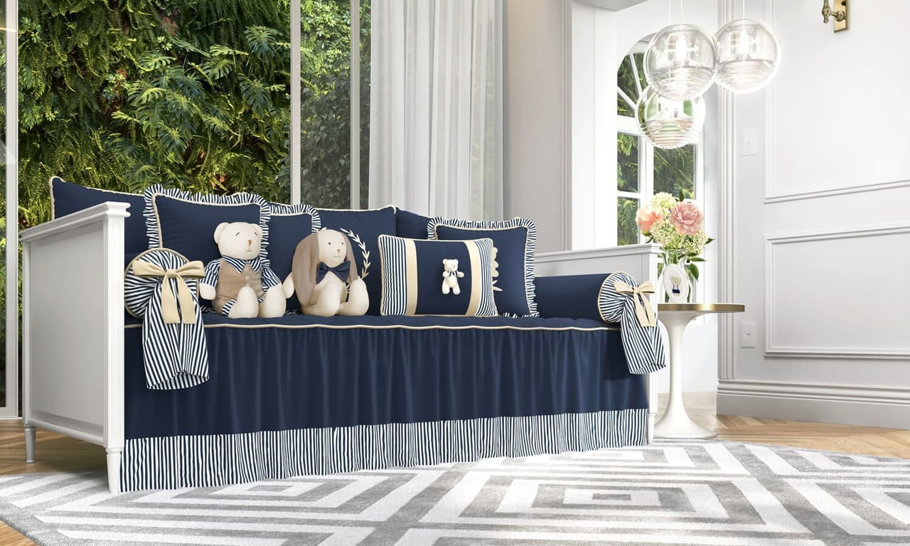 Kit Cama Babá Luxo Azul Marinho — vista alternativa