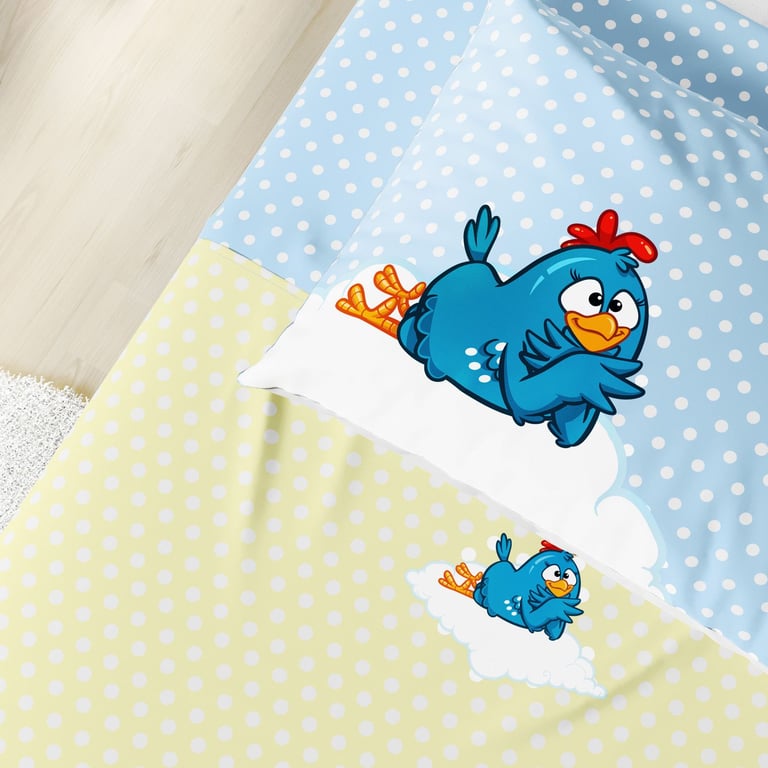 Jogo de Lençol Infantil Galinha Pintadinha Poá 3 Peças