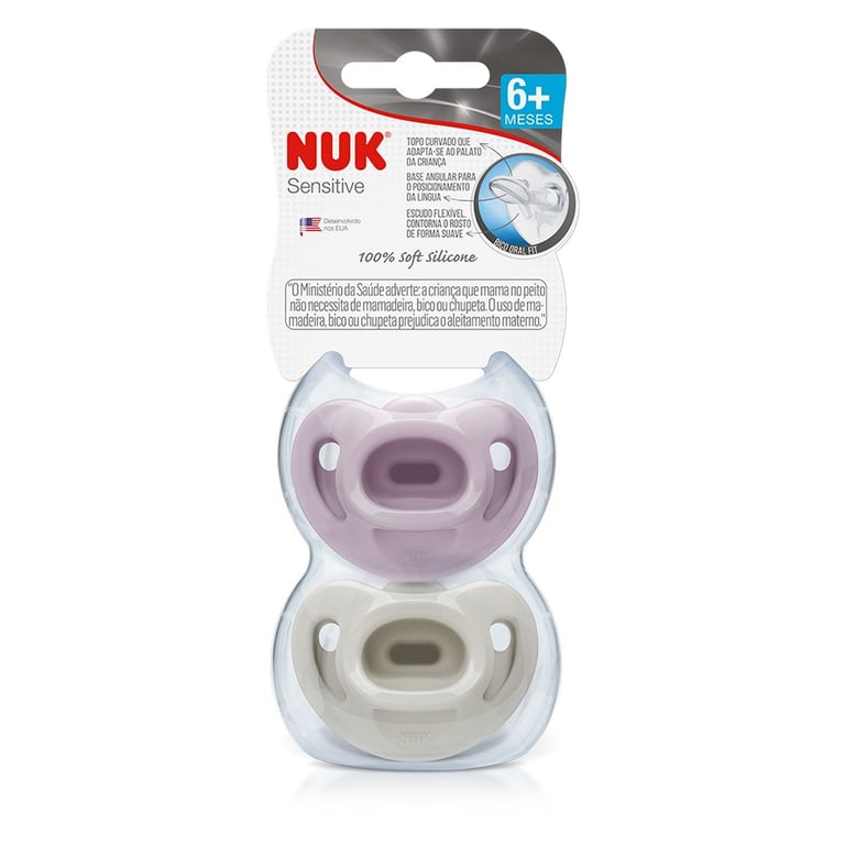 Kit Chupeta Sensitive Soft Fashion 0 a 6 Meses Azul