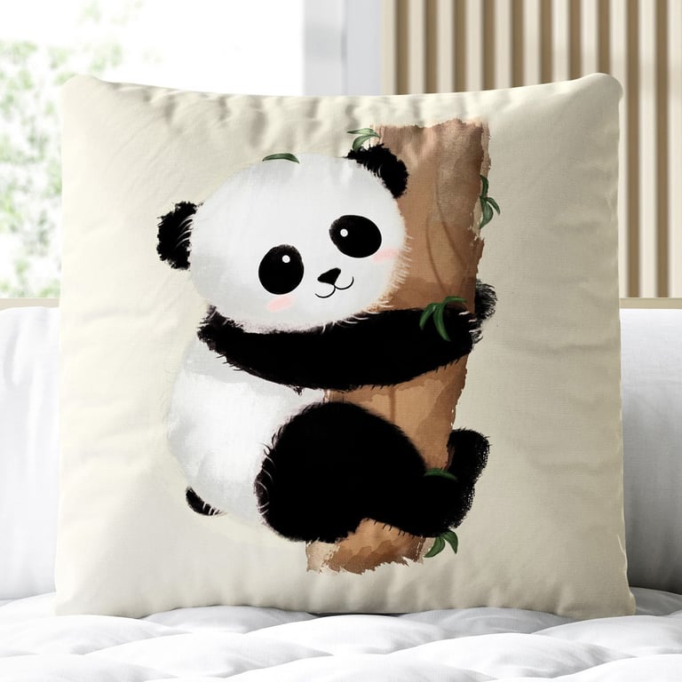 Almofada Quadrada Ursinho Panda 30cm