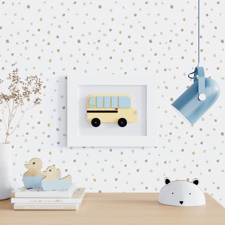 Quadro Ônibus Escolar Amarelo 25cm — vista alternativa