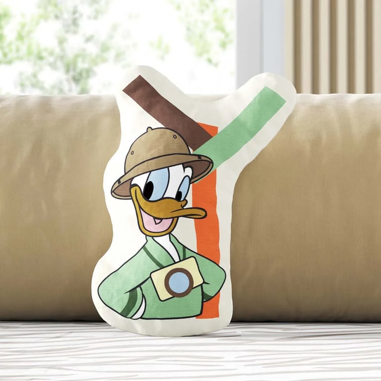 Almofada Pato Donald Safári Letra Y 20cm