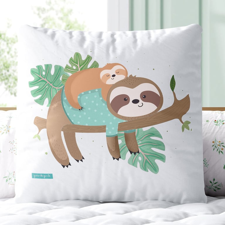 Almofada Quadrada Preguicinhas 30cm