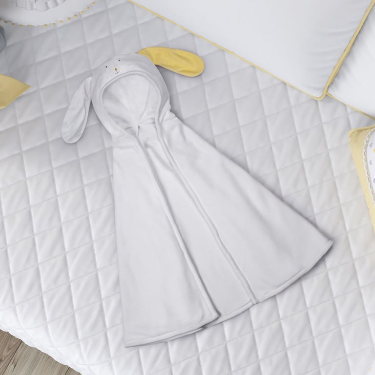 Manta com Capuz Amiguinho Cachorrinho Amarelo 85cm