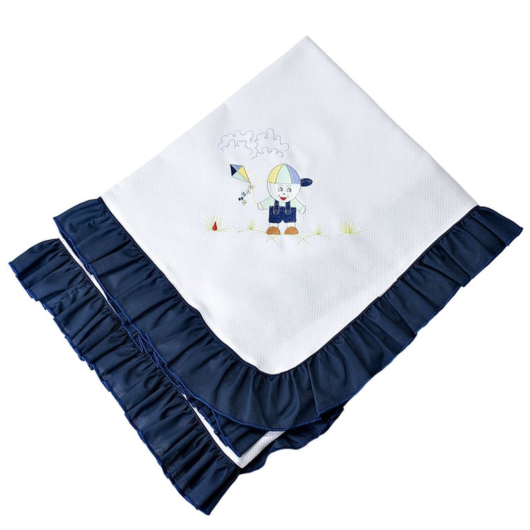 Manta Piquet Juquinha e a Pipa Marinho 75cm