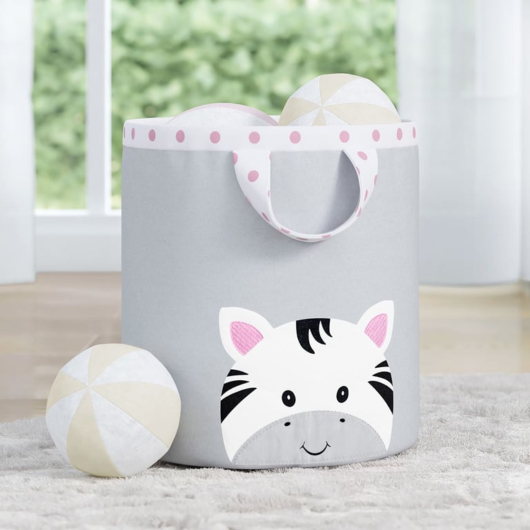 Cesto Organizador para Brinquedos Amiguinha Zebra 24cm