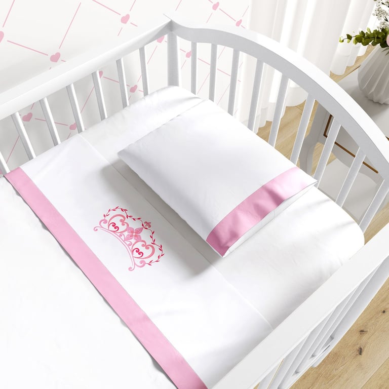 Jogo de Lençol Berço Bordado Coroa 3 peças — vista alternativa