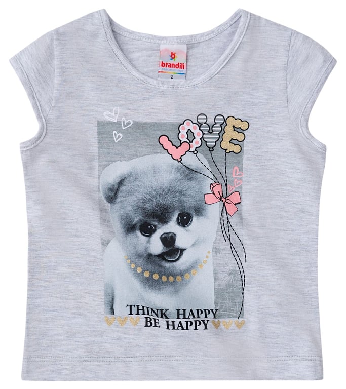 Blusa Cachorrinho Mescla Claro