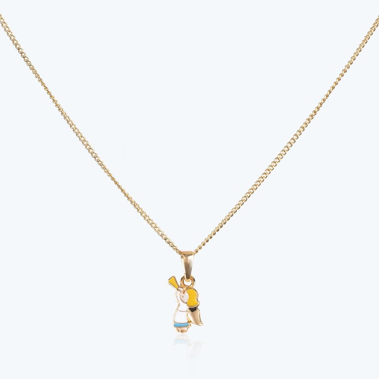 Conjunto Infantil Colar e Brincos Anjinho Ouro — vista alternativa