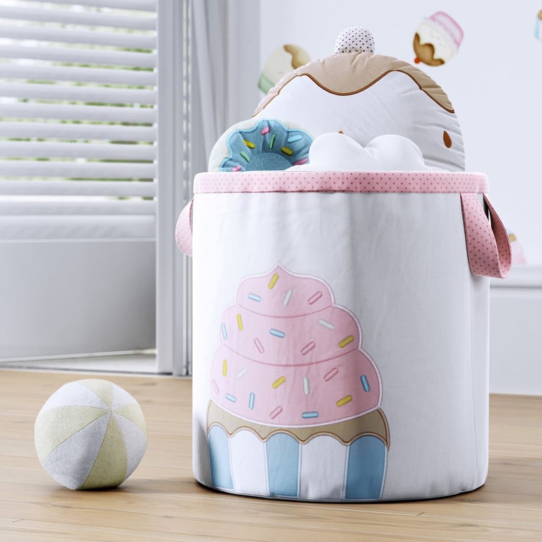 Cesto Organizador para Brinquedos Cupcake 28cm