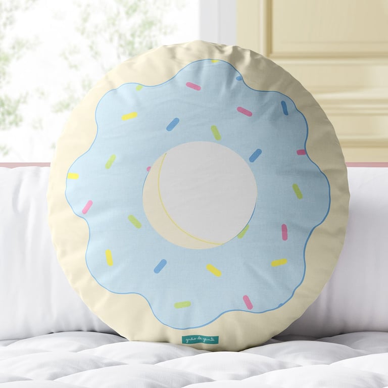 Almofada Redonda Donut Doce Sonho 33cm