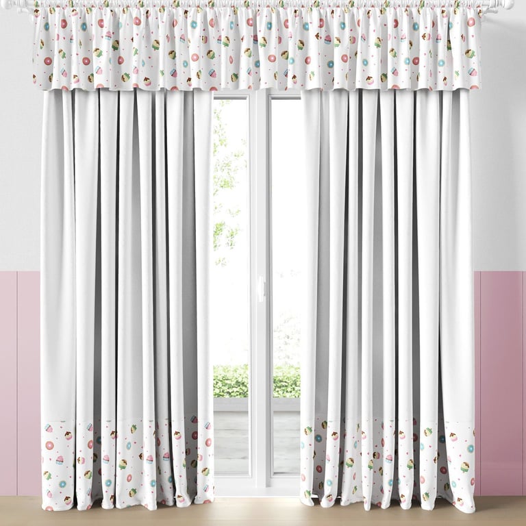 Cortina Infantil e Bebê Docinho Colorido