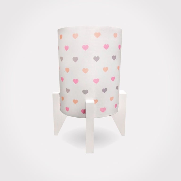 Abajur Luminária Chuva de Amor Rosa