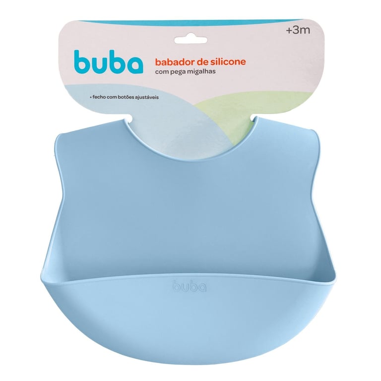Babador de Silicone com Bolso Azul — vista alternativa