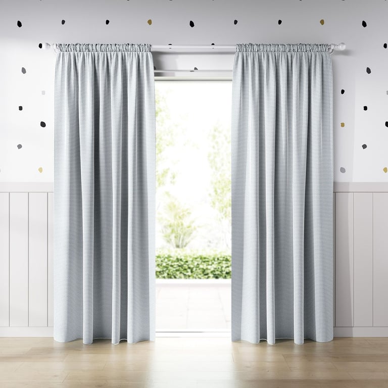 Cortina Estampa Geométrica Triângulo Cinza