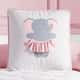 Almofada Quadrada Elefantinha Bordada 30cm - imagem 1