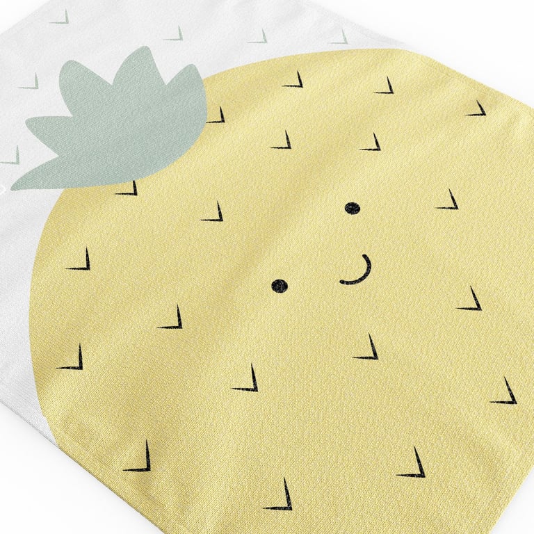 Manta Bebê Tricot Amiguinho Abacaxi Amarelo 1m — vista alternativa