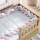 Trança Lateral Para Cama Montessoriana Solteiro Branco Cinza e Rosa 5,32M - imagem 1