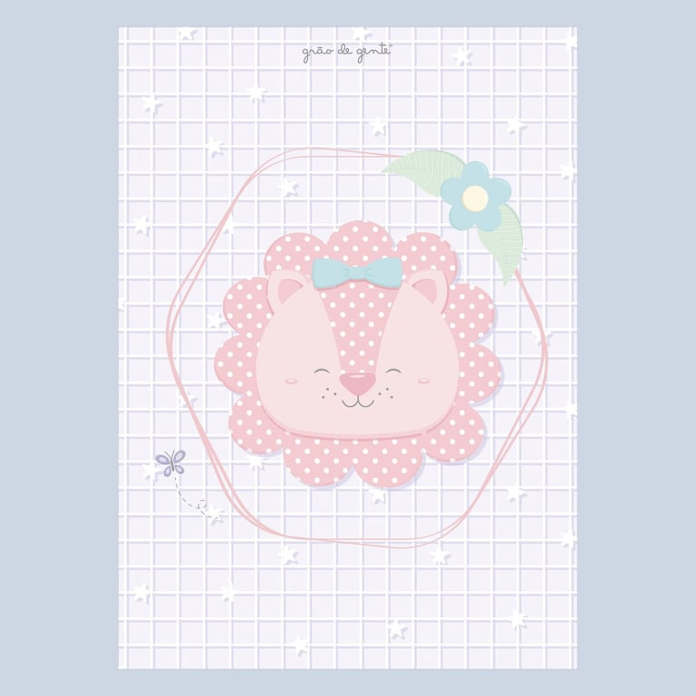 Pôster Adesivo Leãozinha Colorida