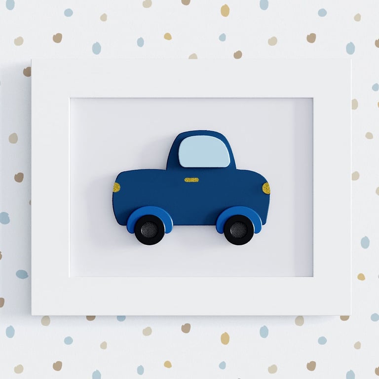 Quadro Caminhonete Azul 25cm