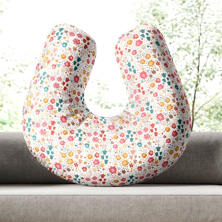 Almofada Amamentação Florido Bege — vista alternativa