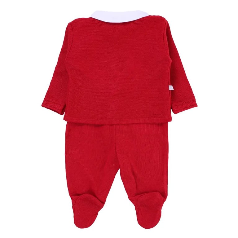 Saída De Maternidade Fofinho Com Gravata Borboleta Vermelho — vista alternativa