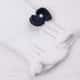Casaquinho Tricot Ladylike Pérola Branco e Azul Marinho - imagem 1