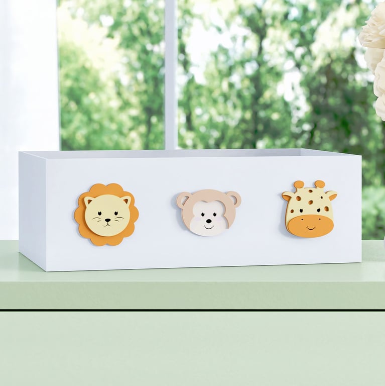 Bandeja MDF Amiguinhas Safári Rosa