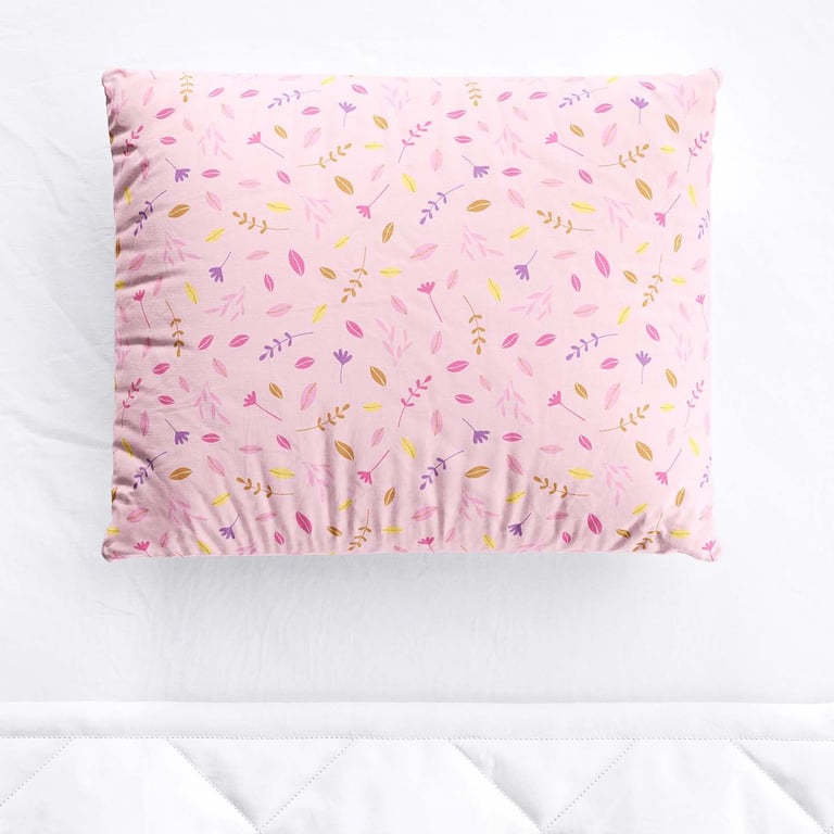 Fronha Bebê Folhas Selva Baby Rosa