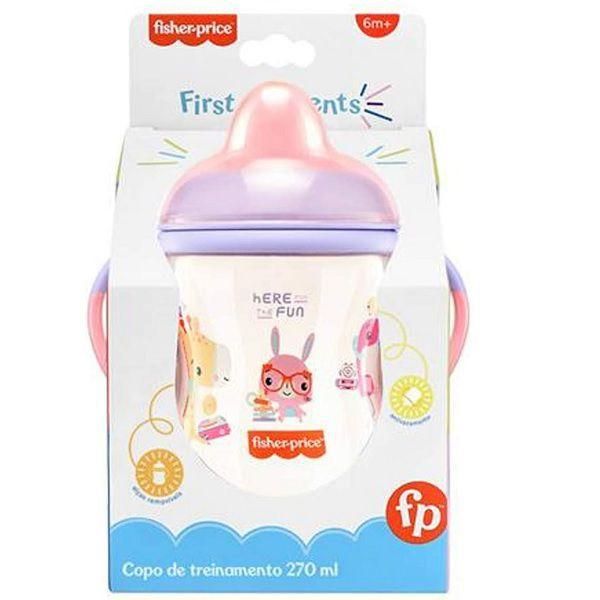 Copo de Treinamento First Moments Rosa Glitter — vista alternativa