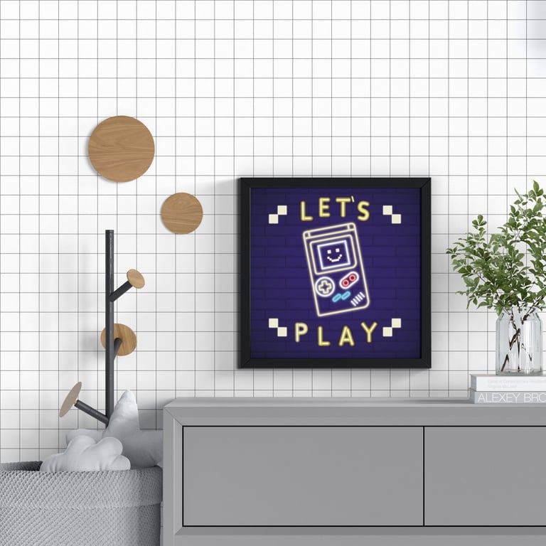 Quadro Gamer Let’s Play 38cm — vista alternativa