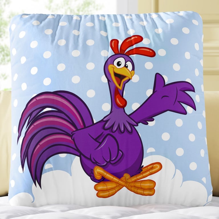 Almofada Quadrada Galo Carijó 30cm