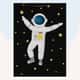 Kit Pôster Adesivo Astronautas 2 peças - imagem 1