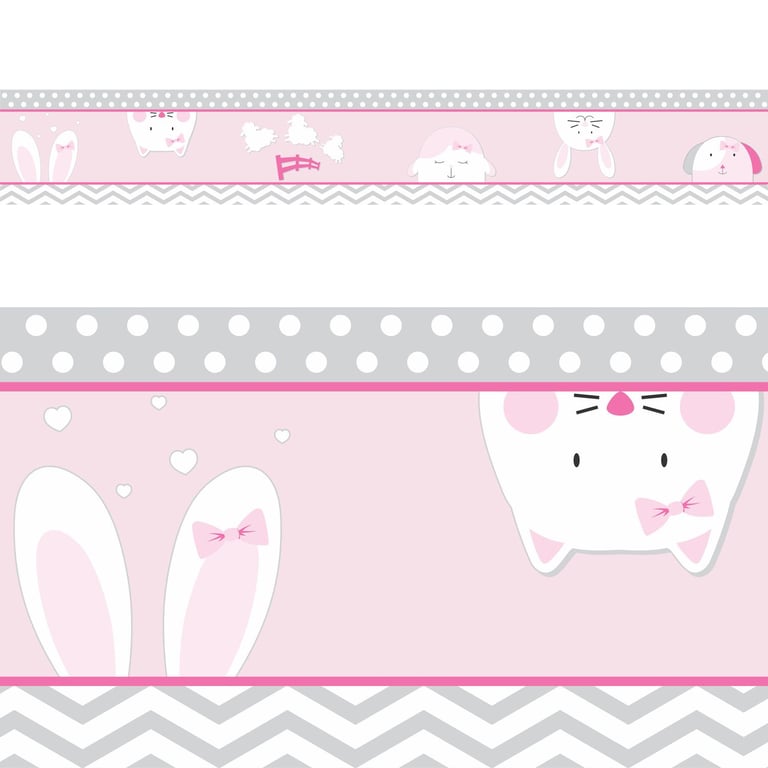 Faixa Adesiva de Parede Amiguinhos Amarelo