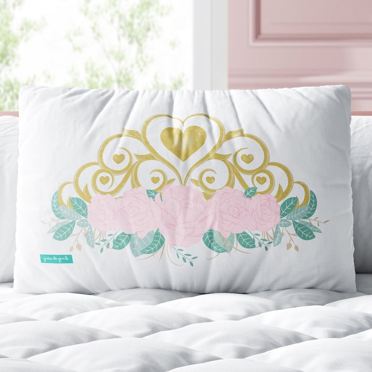 Almofada Retangular Tiara de Princesa 35cm