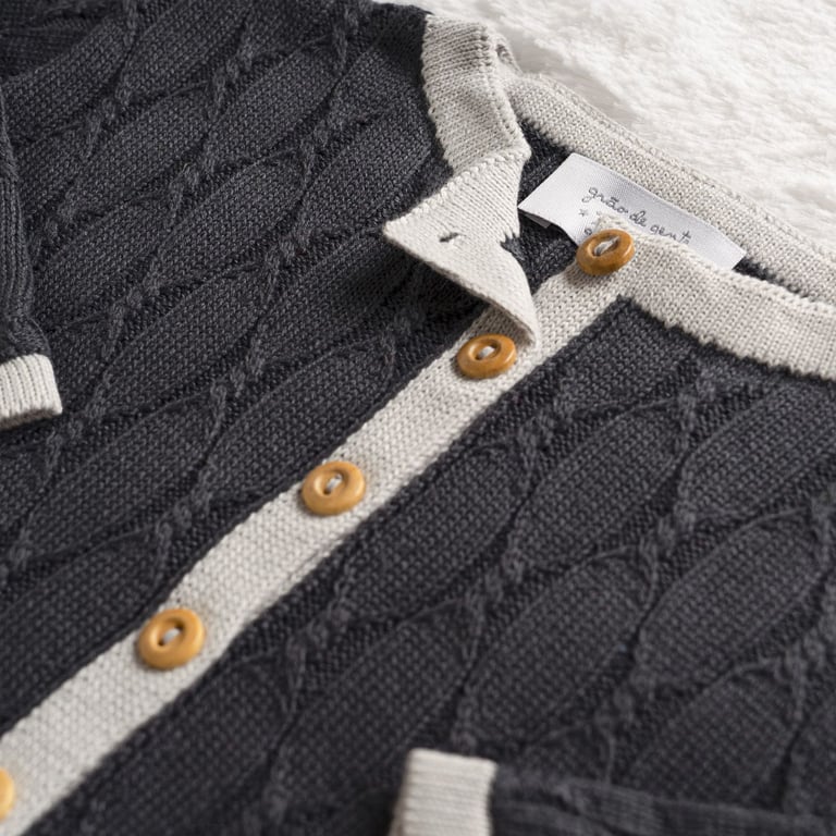 Saída Maternidade Tricot Macacão Trança Aram Verde Musgo 02 Peças — vista alternativa