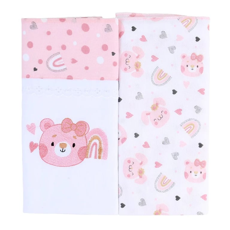 Kit Cueiro Baby Gijo Cute Animals Rosa